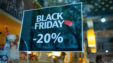 Un anuncio del Black Friday que ofrece un descuento del 20%