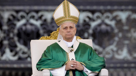 VATICAN CITY (Vatican City State (Holy See)), 05/10/2025.- Pope Leo XIV celebrates a Holy Mass on the occasion of the Jubilee of the Missionary World and Jubilee of Migrants, St. Peter's Square, Vatican City, 05 October 2025. (Papa) EFE/EPA/FABIO FRUSTACI