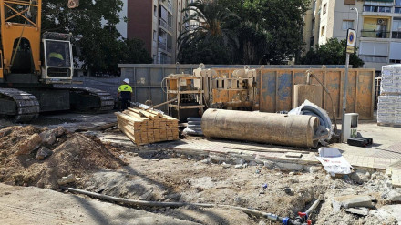Llega la pantalladora al segundo tramo de las obras de prolongación del metro de Málaga al nuevo hospital