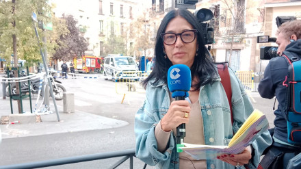 Pilar Cisneros, desde la calle Hileras en Madrid