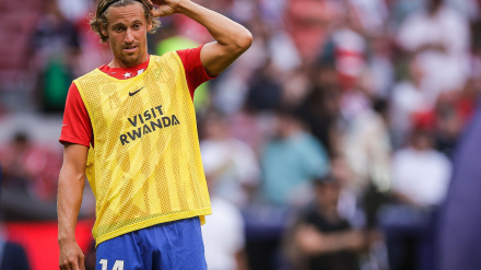 Marcos Llorente en un partido con el Atlético de Madrid