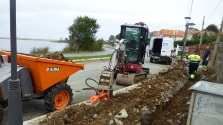 Las obras se han iniciado en las proximidades de la laguna