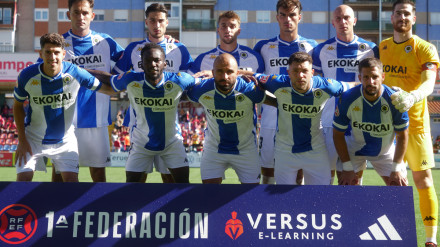 Once inicial del Hércules en el último partido de competición oficial.