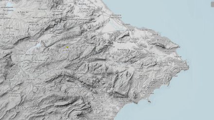 Imagen del mapa de Alcalà de la Jovada, donde se localizó el epicentro del seísmo registrado la madrugada del 12 de octubre