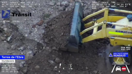 Graves inundaciones en las carreteras del sur de Cataluña