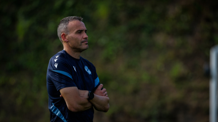 Sergio Francisco durante una sesión de entrenamiento en Zubieta