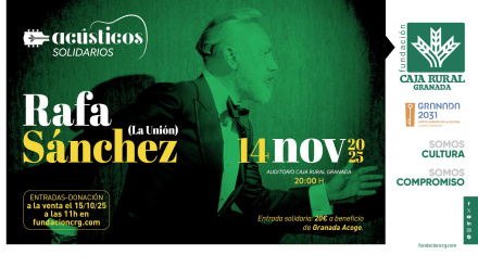Rafa Sánchez, exvocalista de La Unión, protagonizalos Acústicos Solidarios de Fundación Caja RuralGranada