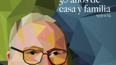 Cartel conmemorativo del 50 Aniversario de los Franciscanos de la Cruz Blanca