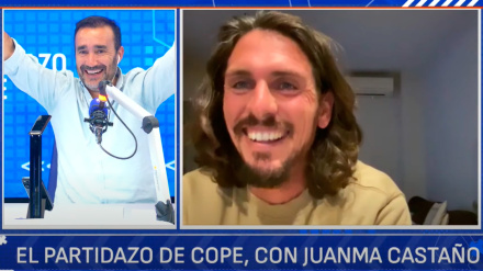 Juanma Castaño y Javi Poves, entrenador y presidente del Colonia Moscardó