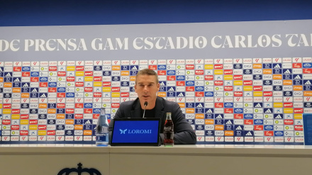 Luis Carrión, en rueda de prensa tras el Real Oviedo 0-2 RCD Espanyol