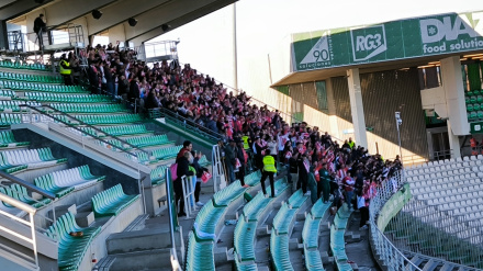 Aficionados del Almería en el choque de enero en El Arcángel