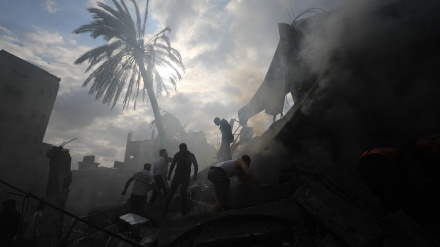 Imagen de archivo de un bombardeo israelí en Rafá