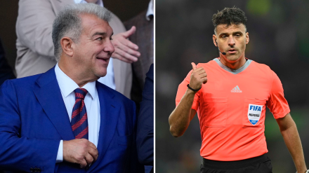 La 'rajada' de Laporta contra Gil Manzano: "Tiene un currículum con nosotros que...ha expulsado a prácticamente todos nuestros jugadores que destacan"