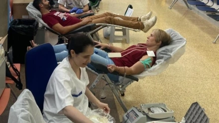 Una donante de sangre