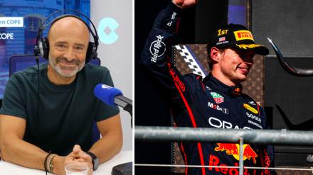Antonio Lobato y Max Verstappen