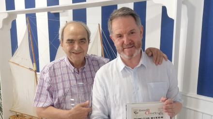 Orriols, a la izquierda, con Bieito Rubido, a los que unía una gran amistad