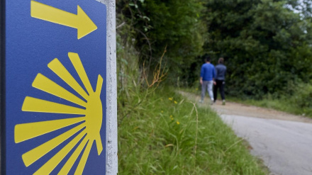 Una imagen del Camino de Santiago a su paso por el concejo de Castrillón