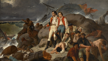 "Episodio de Trafalgar", Francisco Sans Cabot (1862)