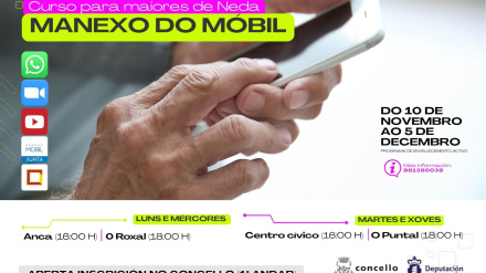 Cartel del programa que pondrá en marcha en semanas el Ayuntamiento de Neda