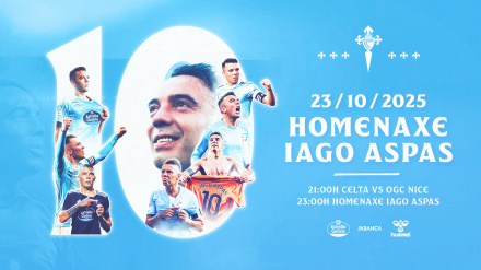 Anuncio del homenaje del Celta a Iago Aspas
