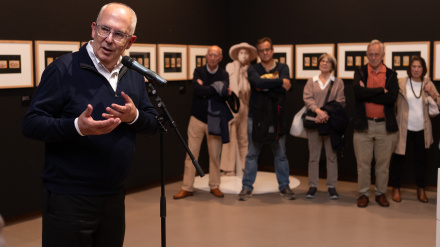 El director del Museo de Antropología de México durante un acto esta semana en Asturias