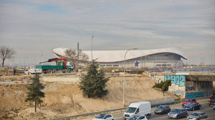 Avances de las obras en los accesos del Estadio Metropolitano