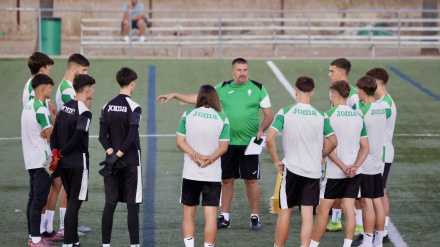Diego Tristán en el entrenamiento