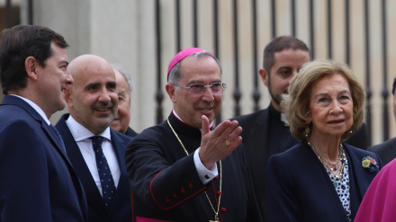 La Reina Sofía durante su presencia en las Edades del Hombre de Zamora