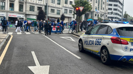 Restricciones de tráfico en una calle de Oviedo