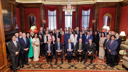 Foto de familia de la 34.ª Asamblea General del WSBI, presidida por Isidro Fainé, celebrada en Washington