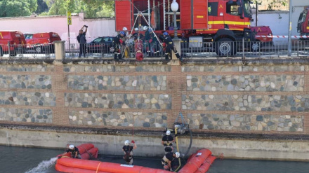 Simulacro de crecida y rescate de personas en el río Genil