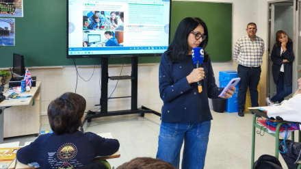 Pilar Cisneros, desde un colegio madrileño