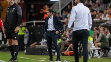 Marcelino, durante el partido contra el Valencia