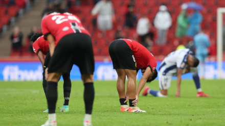 Los jugadores del Levante UD y Real Mallorca acabaron exhaustos