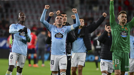 El Celta, con Iago Aspas, celebra la victoria ante Osasuna