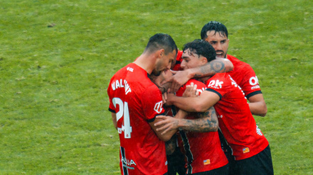 La celebración del gol de Maffeo