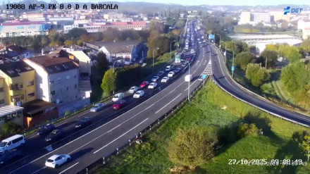 Accidente en la AP-9, este lunes