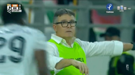 Toni Cazorla en su debut en la liga iraquí