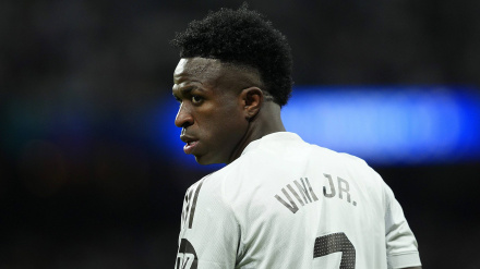 Vinicius, durante el Clásico entre el Real Madrid y el Barcelona