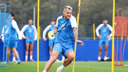 Stoichkov, durante un entrenamiento