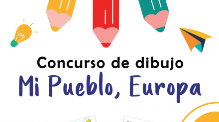 Cartel del concurso "Mi pueblo, Europa"