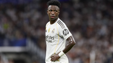 Vinicius, en un partido de esta temporada con el Real Madrid