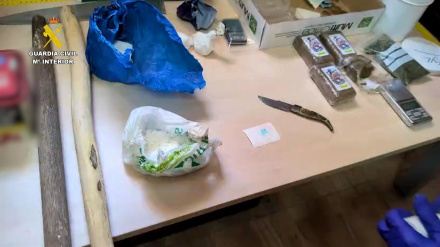 Droga intervenida en Peñarroya-Pueblonuevo a tres varones.