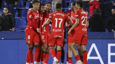 Los jugadores del Burgos