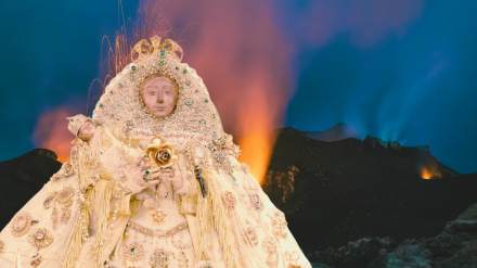 La Virgen de las nieves acompaña a los palmeros y da esperanza a los más afectados por el volcán