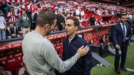 Borja Jiménez con Luis García
