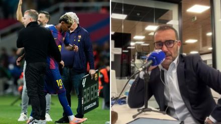 Lamine Yamal y Juanma Castaño