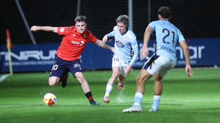 Mikel Ansó en su partido con Osasuna Promesas