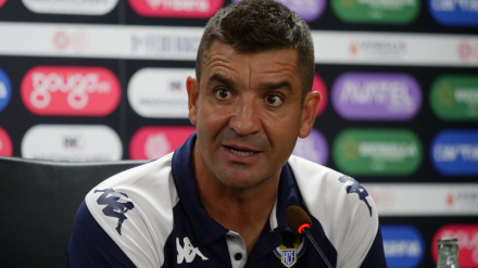 Rubén Torrecilla, en la sala de prensa del Rico Pérez.