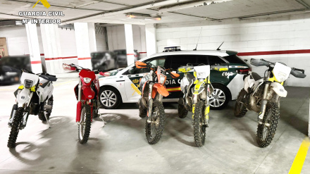 Parte de las motos recuperadas.